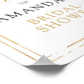 Boho blush roze bloem bruidsfeest welkomstbord poster (Hoek)