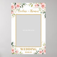 Boho blush roze bloem goud bwedding foto prop