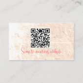 Boho Blush Roze Bloemen Bruiloft Website Informatiekaartje (Achterkant)