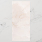 Boho Blush Roze Bloemen Bruiloftsmenu Kaart (Achterkant)