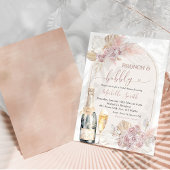 Boho Blush Roze Bloemen Brunch Bubble Vrijgezellen Kaart