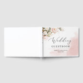 Boho Blush Roze Bloemen Gastenboek (Volledig)