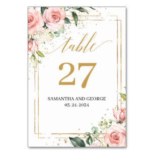 Boho Blush roze bloemeneucalyptus goud Kaart