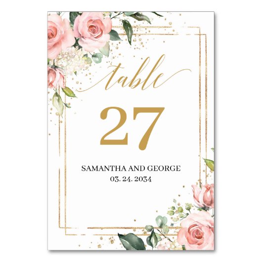 Boho Blush roze bloemeneucalyptus goud Kaart (Voorkant)