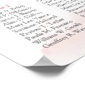 Boho blush roze bloemengoud 15 tafels zitplaatsen poster (Hoek)