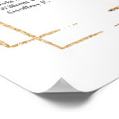 Boho blush roze bloemengouden tiara Quinceanera Poster (Hoek)