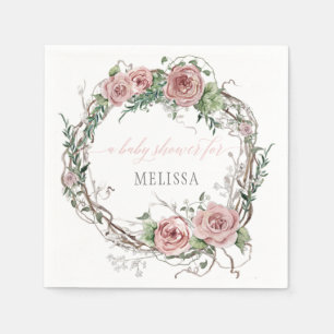 BOHO Blush Roze Bloemenkind Shower Servet