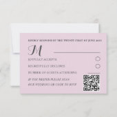 Boho Blush Roze Bloemige Eucalyptus Trouw RSVP (Achterkant)