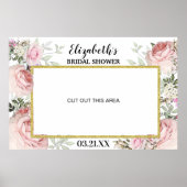 Boho Blush Roze Bloemstuk Fotohokje Frame Prop Poster (Voorkant)