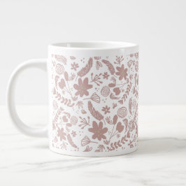 Boho Blush Roze Botanische Groenvoorziening Grote Koffiekop