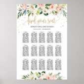 Boho blush roze bruinrode bruiloft-setiket poster (Voorkant)
