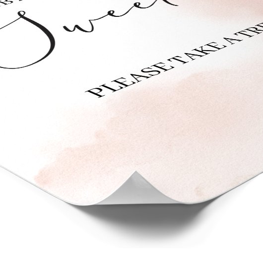 Boho blush roze floral gold Baby's zijn zoet teken Poster (Hoek)