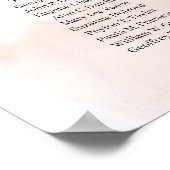 Boho blush roze floral gold bruiloft Seating chart Poster (Hoek)