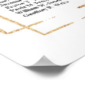 Boho blush roze floral gold bruiloft Seating chart Poster (Hoek)