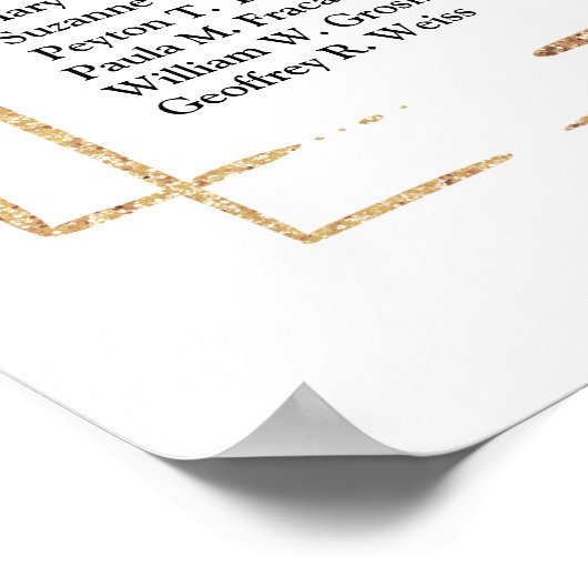 Boho blush roze floral gold bruiloft Seating chart Poster (Hoek)