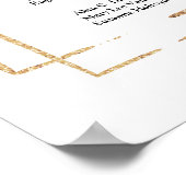 Boho blush roze floral gold bruiloft Seating chart Poster (Hoek)