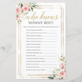 Boho blush roze floral gold die mama het beste ken (Voorkant)