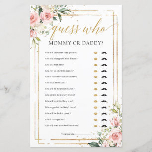 Boho blush roze floral gold mams of papa game