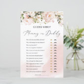 Boho blush roze floral gold mams of papa game (Staand voorkant)