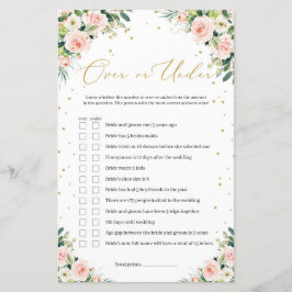 Boho blush roze floral gold over of onder game