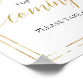 Boho blush roze florale bedankt voor aankomend tek poster (Hoek)