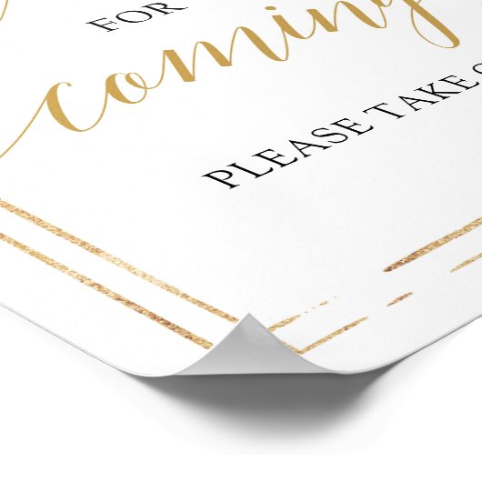 Boho blush roze florale bedankt voor aankomend tek poster (Hoek)