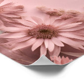 Boho Blush Roze Gedroogde Wildflowers Script Welko Poster (Hoek)