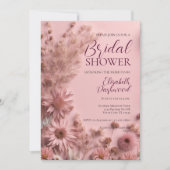 Boho Blush Roze Gedroogde Wildflowers Vrijgezellen Kaart (Voorkant)