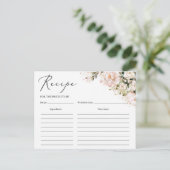 Boho blush roze golf bloemenrecept vrijgezellenfee briefkaart (Staand voorkant)