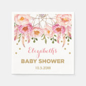 Boho Blush Roze Goud Bloemen Dreamcatcher Douche Servet (Voorkant)