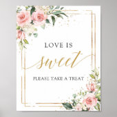 Boho Blush Roze Goud Geometrische Liefde Is Zoet T Poster (Voorkant)