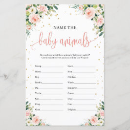 Boho blush roze gouden babydieren wild