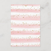 Boho Blush Roze Gouden Bloem Boeken voor Baby Girl Informatiekaartje (Achterkant)