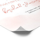 Boho blush roze gouden florale vrijgezellenfeest w poster (Hoek)