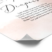 Boho blush roze gouden late avond-diaapentaart poster (Hoek)