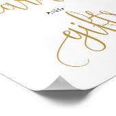 Boho blush roze goudkaarten en cadeaubord poster (Hoek)