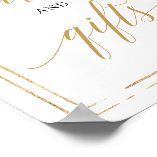 Boho blush roze goudkaarten en cadeaubord poster (Hoek)