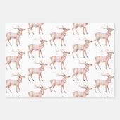 Boho Blush Roze Groene Kerstboom Rendier Inpakpapier Vel (Voorkant 3)