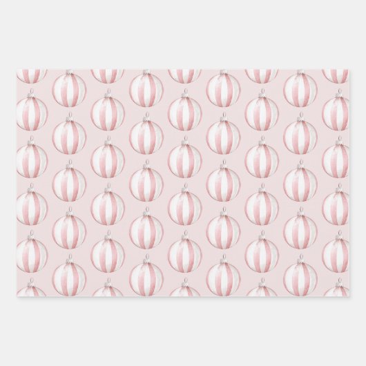 Boho Blush Roze Groene Kerstboom Rendier Inpakpapier Vel (Voorkant 2)