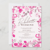 Boho blush roze hand geschilderd bachelorette week kaart (Voorkant)