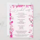 Boho blush roze hand geschilderd bachelorette week kaart (Achterkant)