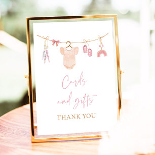 Boho Blush Roze Kaarten & Geschenken Baby shower S Poster