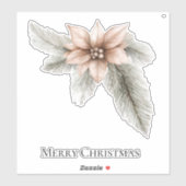 Boho Blush Roze Kerst Bloemen Sticker (Vel)