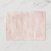 Boho Blush Roze Meisje Baby shower Luier Raffle Informatiekaartje (Achterkant)