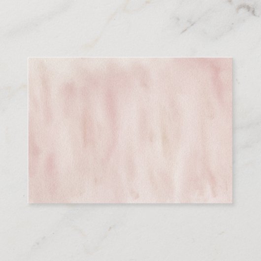 Boho Blush Roze Meisje Baby shower Luier Raffle Informatiekaartje (Achterkant)