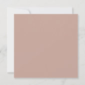 Boho Blush roze Minimalistische eenvoudige bruilof Kaart (Achterkant)