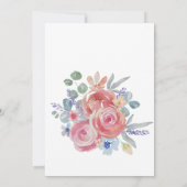 Boho Blush Roze Oefendiner Kaart (Achterkant)