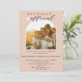 Boho Blush Roze Officiële Adoptiedag Viering Kaart (Staand voorkant)