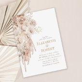 Boho Blush Roze Orchidee Pioenrozen Bruiloft Uitno Kaart