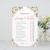 Boho blush roze roze groene mammie of pappa game (Staand voorkant)